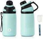 LuxusKollektion Trinkflasche Trinkflasche Edelstahl Magnetdeckel BPAfrei Gr&uuml;n...
