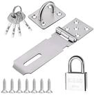 LuxusKollektion Vorh&auml;ngeschloss Vorh&auml;ngeschloss Riegel Set Edelstahl Silber