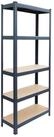 relaxdays Schwerlastregal 5 Ebenen Metall, 1-tlg., 30 x 60 x 180 cm