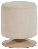WOOOD Sitzhocker Retro Polsterhocker Islen Boucle drehbar