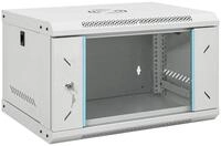 vidaXL 6HE Wandmontierter Netzwerkschrank 19" IP20 53x40x30 cm Netzwerk-Adapter