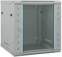 vidaXL Netzwerkschrank mit Speicher Grau 60 x 60 x 65 cm Stahl Netzwerk-Adapter
