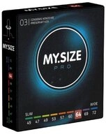 MY.SIZE XXL-Kondome PRO 64mm Packung mit, 3 St., Ma&szlig;kondome, Kondome f&uuml;r besten
