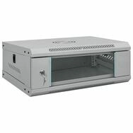 vidaXL Netzwerkschrank mit Speicher Grau 53 x 35 x 21 cm Stahl Netzwerk-Adapter