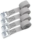 LuxusKollektion Spanngurt Spanngurt Set 2,5M Grau 4Stk (4-St) grau 4 cm x 250...