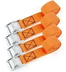 LuxusKollektion Spanngurt Spanngurt 2,5m orange Klemmschloss Metall (4-St)...