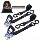 LuxusKollektion Spanngurt Spanngurt mit Ratsche 2Stk 25mmx4m 800kg S-Haken...