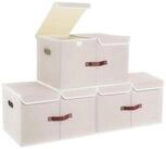 LuxusKollektion Faltbox Aufbewahrungsbox Deckel F&auml;cher faltbar 55x33x30 cm...