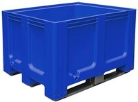 BRB-Lagertechnik Aufbewahrungsbox Gro&szlig;box mit 3 Kufen, LxBxH 1200x1000x760 mm,