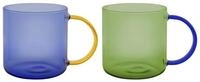 Remember Becher Glasbecher FRED 2er-Set green-blue, Glas, Remember Glasbecher...
