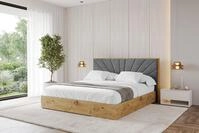ALTDECOR Polsterbett ENZO6 (Polsterbett mit Bettkasten und Lattenrost, Boxbett...