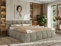 MKS M&Ouml;BEL Polsterbett NIRA Classic (Designerbett mit Bettkasten, skulpturale