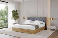 ALTDECOR Polsterbett ENZO5 (Polsterbett mit Bettkasten und Lattenrost, Boxbett...