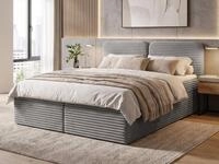 Beautysofa Boxbett LARS Boxspringbett-Set mit Topper (2 Bettk&auml;sten,