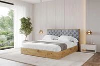 ALTDECOR Polsterbett ENZO3 (Polsterbett mit Bettkasten und Lattenrost, Boxbett...
