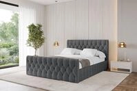 ALTDECOR Polsterbett LARO-Z (Polsterbett mit Bettkasten und Lattenrost, Boxbett...
