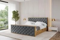 ALTDECOR Polsterbett ENZO3-Z (Polsterbett mit Bettkasten und Lattenrost,...