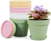 LuxusKollektion Blumentopf Blumentopf 10cm 8er Plastik &Uuml;bertopf Ablaufl&ouml;cher...