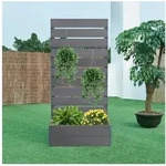 en.casa Blumenkasten, &raquo;Heerde&laquo; Pflanzkasten mit Sichtschutz 150 x 72 x 38 cm...