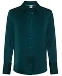 Brax Klassische Bluse Style VICTORIA Satin: Bluse im Viskosemix blau|gr&uuml;n XS...
