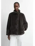 comma Funktionsjacke Outdoor-Jacke Fake-Fur-Jacke mit Strickb&uuml;ndchen