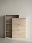 KADIMA DESIGN Schuhschrank Moderner Schuhkipper MASSA Holz 2 F&auml;cher Sonoma...