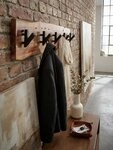 KADIMA DESIGN Wandgarderobe Design Wandgarderobe Akazie Massivholz / Metall 60...