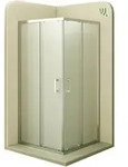 i-flair Eckdusche Schiebet&uuml;r Duschkabine DIANA aus satiniertem 6 mm ESG, BxT:...