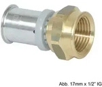 Roth Wasserrohr Roth RIS &Uuml;bergangsmuffe 20 mm x 1/2" IG, Messing