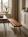 KADIMA DESIGN Sitzbank Esszimmer Sitzbank BAGLI Massiv-Holz 120 x 45 x 40 cm