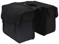 vidaXL Fahrradsattel Fahrradtasche Schwarz 40 x 18,5 x 35 cm Polyester (1-tlg)