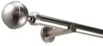 Deco-Raum Gardinenstange Kugel in Edelstahl-optik, &Oslash; 25 mm, 1-l&auml;ufig,...