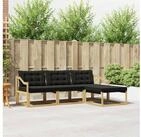 vidaXL Gartenlounge-Set vidaXL Outdoor-Sofagarnitur 4 stk. Wei&szlig; und Schwarz