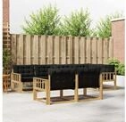 vidaXL Gartenlounge-Set vidaXL Outdoor-Sofagarnitur 7 stk. Wei&szlig; und Schwarz