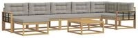 vidaXL Gartenlounge-Set Outdoor-Sofagarnitur 8 stk. Wei&szlig; und Hellgrau, (8-tlg)