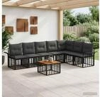 vidaXL Loungeset vidaXL Outdoor-Sofagarnitur 8 stk. Schwarz und Dunkelgrau...