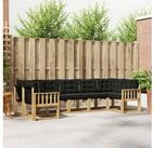vidaXL Gartenlounge-Set vidaXL Outdoor-Sofagarnitur 7 stk. Wei&szlig; und Schwarz