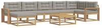 vidaXL Gartenlounge-Set Outdoor-Sofagarnitur 8 stk. Wei&szlig; und Hellgrau, (8-tlg)