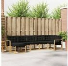 vidaXL Gartenlounge-Set vidaXL Outdoor-Sofagarnitur 7 stk. Wei&szlig; und Schwarz