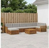 vidaXL Gartenlounge-Set vidaXL Outdoor-Sofagarnitur 8 stk. Nat&uuml;rlich und...