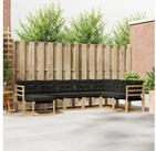 vidaXL Gartenlounge-Set vidaXL Outdoor-Sofagarnitur 8 stk. Wei&szlig; und Schwarz