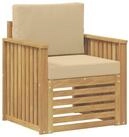 vidaXL Sofaelement Outdoor-Sofagarnitur Polyester Wei&szlig; (1 St)