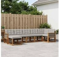 vidaXL Gartenlounge-Set vidaXL Outdoor-Sofagarnitur 7 stk. Nat&uuml;rlich und...