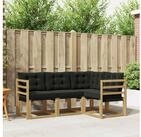 vidaXL Gartenlounge-Set vidaXL Outdoor-Sofagarnitur 4 stk. Wei&szlig; und Schwarz