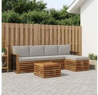 vidaXL Gartenlounge-Set vidaXL Outdoor-Sofagarnitur 6 stk. Nat&uuml;rlich und...