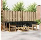 vidaXL Gartenlounge-Set vidaXL Outdoor-Sofagarnitur 8 stk. Wei&szlig; und Schwarz