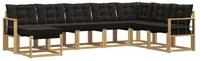 vidaXL Gartenlounge-Set Outdoor-Sofagarnitur 8 stk. Wei&szlig; und Schwarz, (8-tlg)