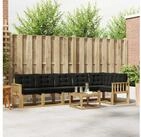 vidaXL Gartenlounge-Set vidaXL Outdoor-Sofagarnitur 7 stk. Wei&szlig; und Schwarz
