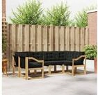 vidaXL Gartenlounge-Set vidaXL Outdoor-Sofagarnitur 6 stk. Wei&szlig; und Schwarz