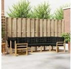 vidaXL Gartenlounge-Set vidaXL Outdoor-Sofagarnitur 7 stk. Wei&szlig; und Schwarz